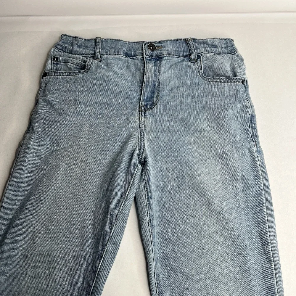 Children's Place Stretch Straight Leg Light Wash Denim Jeans Size 14 Adjustable‎